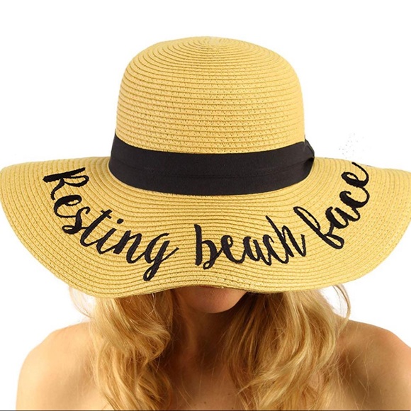 Wide Brim Embroidered Floppy Hat - Picture 3 of 4